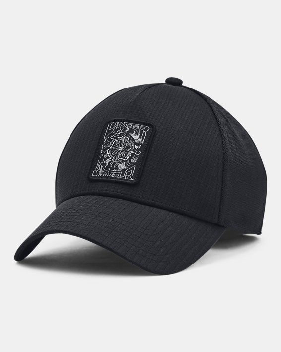 Men's UA Iso-Chill ArmourVent® Trucker Hat in Black image number 0